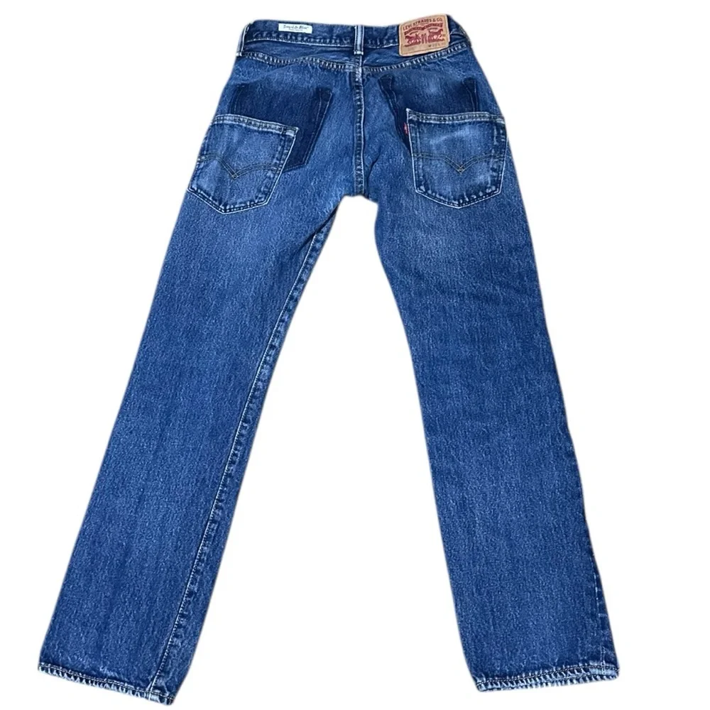 Levi's x Sausalito Blue Upcycled Patchwork 501 Denim Blue Jeans Size 29 x 30 - Picture 3 of 8